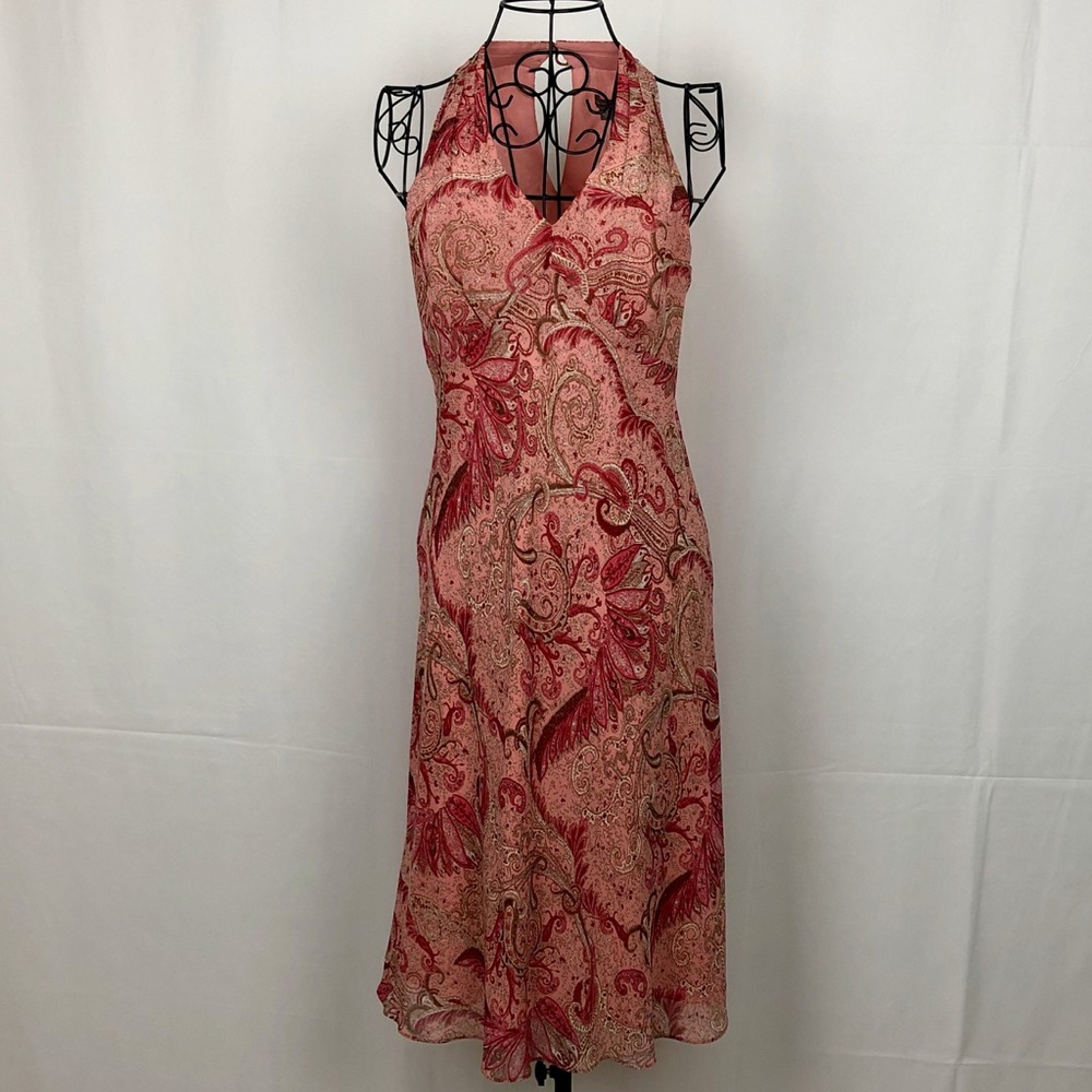 Ann Taylor sheer silk midi dress 2